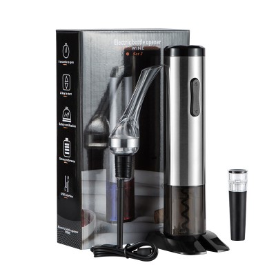 One Touch Rechargeable USB Wine Opener Bottle Set Gift Box